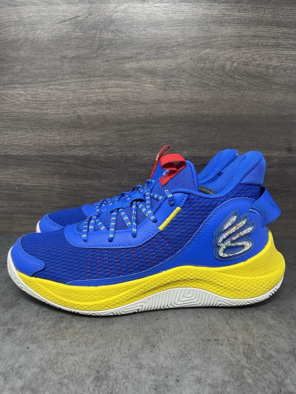 Under Armour Curry 3Z7 Royal Taxi Size 10.5 Mens Blue Yellow Basketball Shoes